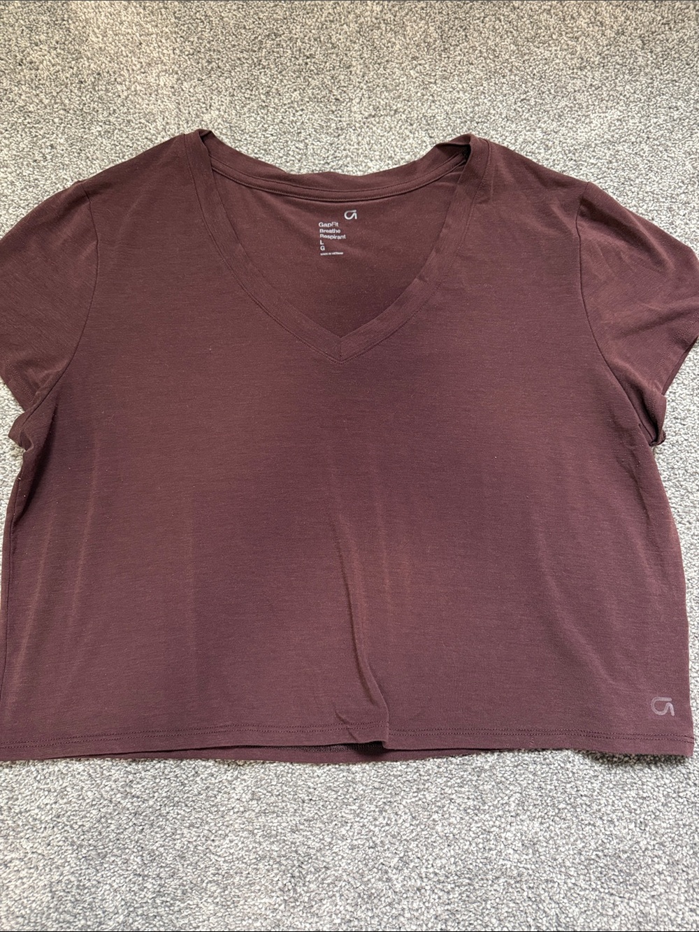 GAP Women's V-Neck Short Sleeve Tee - Dark Brown